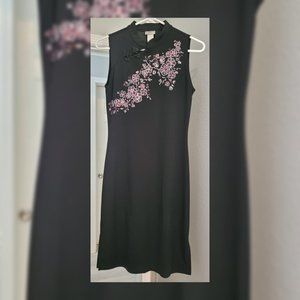 Black Dress with High Neck